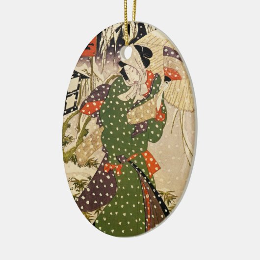 Vintage japanische Weihnachtsverzierung Keramik Ornament (Links)