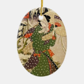 Vintage japanische Weihnachtsverzierung Keramik Ornament (Vorne)