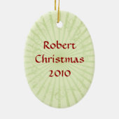 Vintage japanische Weihnachtsverzierung Keramik Ornament (Hinten)