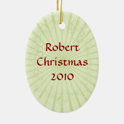 Vintage japanische Weihnachtsverzierung Keramik Ornament (Hinten)