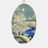 Vintage japanische Weihnachtsverzierung Keramikornament (Links)