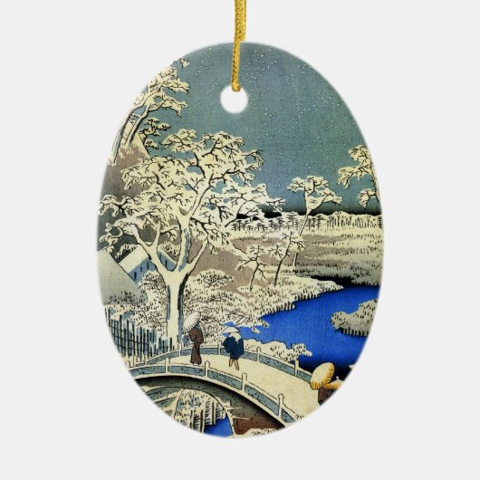 Vintage japanische Weihnachtsverzierung Keramikornament (Vorne)
