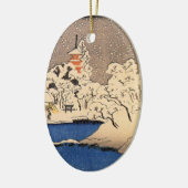 Vintage japanische Weihnachtsverzierung Keramikornament (Links)
