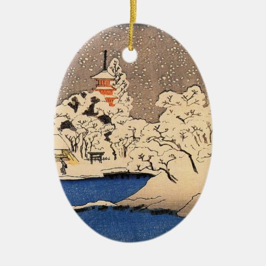 Vintage japanische Weihnachtsverzierung Keramikornament (Vorne)