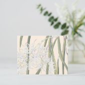 Vintage Japanische Weiße Spinne Orchid Art Postkarte (Stehend Vorderseite)