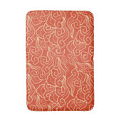 Vintage japanische Wolken, Korallenorange  Badematte (Vorderseite Vertikal)