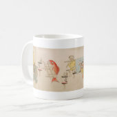 Vintage japanische Yokai-Nachtparade Kaffeetasse (Vorderseite Links)