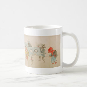 Vintage japanische Yokai-Nachtparade Kaffeetasse