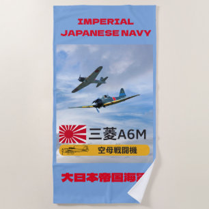 Vintage japanische Zero Fighters - Art des Zweiten Strandtuch