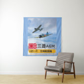 Vintage japanische Zero Fighters - Art des Zweiten Wandteppich (Beispiel)