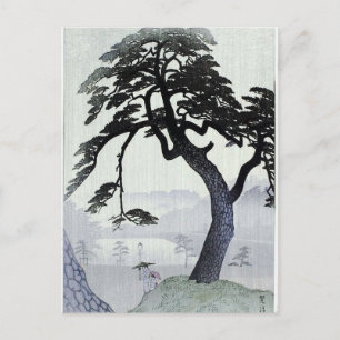 Vintage japanischer Baum Postkarte