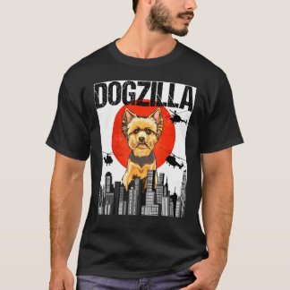 Vintage Japanischer Dogzilla Yorkshire Terrier T-Shirt