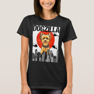 Vintage Japanischer Dogzilla Yorkshire Terrier T-Shirt