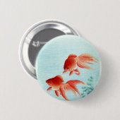 Vintage-japanischer Fischdruck Button (Vorne & Hinten)