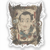 Vintage Japanischer Gothic Collage – Aufkleber (Vorderseite)