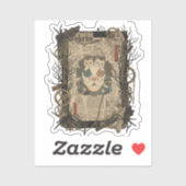 Vintage Japanischer Gothic Collage – Aufkleber (Blatt)