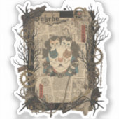 Vintage Japanischer Gothic Collage – Aufkleber (Vorderseite)