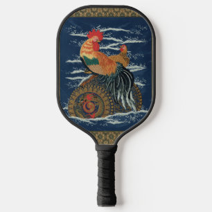 Vintage Japanischer Hahn Henne Drachen Kunst Pickleball Schläger