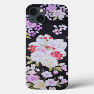 Vintage japanischer Kimono Weiß Sakura floral Case-Mate iPhone Hülle
