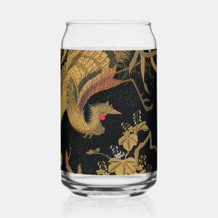 Vintage Japanischer Phoenix Gold Black Bird Dosenglas