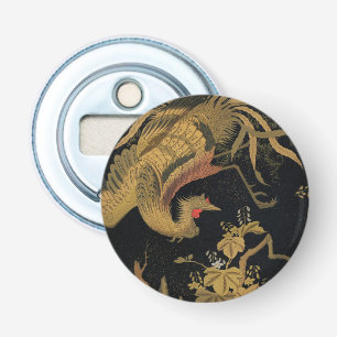 Vintage Japanischer Phoenix Gold Black Bird Flaschenöffner