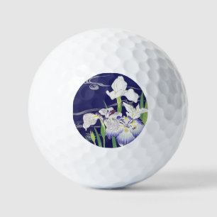 Vintage Japanischer Schwertlilie Kunst Druck Kogyo Golfball