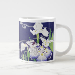 Vintage Japanischer Schwertlilie Kunst Druck Kogyo Jumbo-Tasse