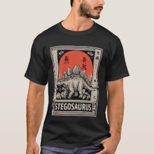 Vintage Japanischer Stegosaurus Retro Dinosaurier  T-Shirt