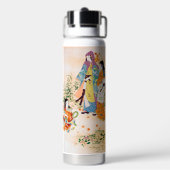 Vintage-Japanischer Stoff Trinkflasche (Hinten)