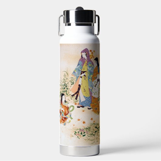 Vintage-Japanischer Stoff Trinkflasche (Vorderseite)