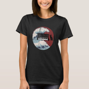 Vintage Japanischer Synth Retro Synthesizer Schwar T-Shirt
