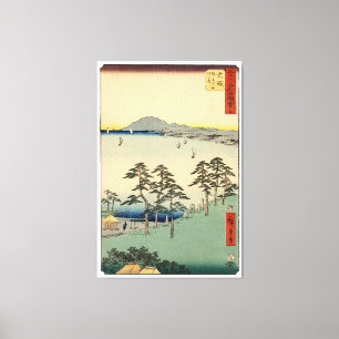 Vintage-Japanischer Ukiyo-e-Holzschnitt "Schwebend Leinwanddruck