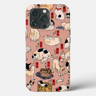 Vintage-Japanischer Ukiyo-e-Katzenmuster: Kuniyosh Case-Mate iPhone Hülle
