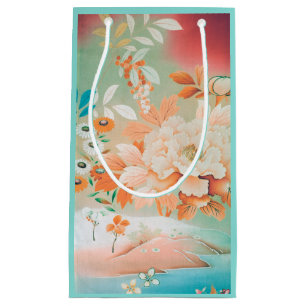 Vintage japanisches Blumendesign Kleine Geschenktüte