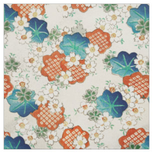 Vintage-japanisches Blumenmuster Stoff