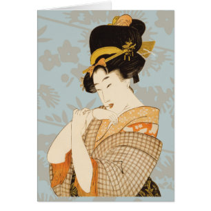 Vintage japanisches Geisha-Mädchen Unterhalterin i
