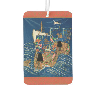 Vintage Japanisches Glücksschatzschiff G.A. Audsle Autolufterfrischer