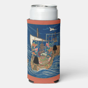Vintage Japanisches Glücksschatzschiff G.A. Audsle Selters Dosenkühler