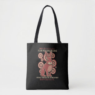 Vintage Japanisches Kaninchen-Esszimmer-Video-Meme Tasche