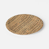 Vintage japanisches Papier-Drucke Pappteller (Schrägansicht)