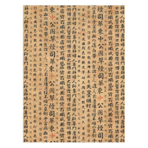 Vintage japanisches Papier-Drucke Tischdecke