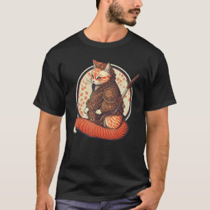 Vintage Japanisches Samurai Kätzchen Kitten Katze  T-Shirt