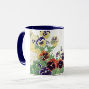 Vintage Japanisches Stiefmütterchen Ukiyo-e Botani Tasse