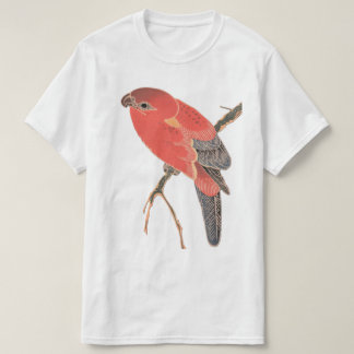 Vintage Japanisches Stil Roter Vogel Design Grafik T-Shirt