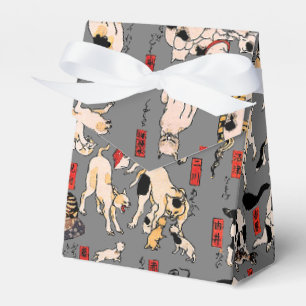 Vintage Japanisches Ukiyo-e-Katzenmuster: Kuniyosh Geschenkschachtel
