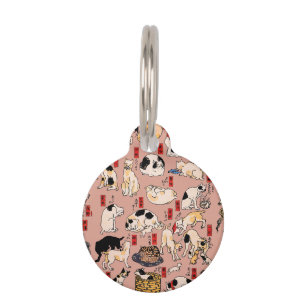 Vintage-Japanisches Ukiyo-e-Katzenmuster: Kuniyosh Haustiermarke