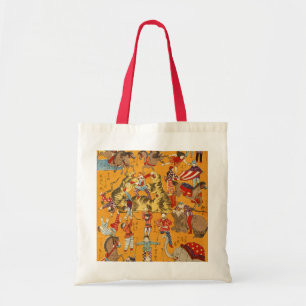 Vintage Japanisches Zirkusposter Ukiyo-e Kunst Tragetasche