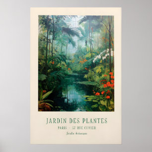 Vintage Jardin des Plantes Poster Paris Botanische