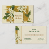 Vintage Jasmin-Blume Visitenkarte (Vorne/Hinten)