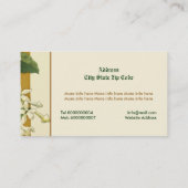 Vintage Jasmin-Blume Visitenkarte (Rückseite)